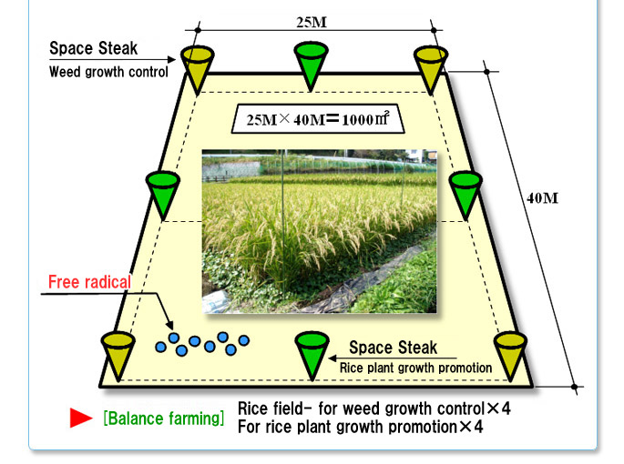 The balance improvement device for the farmland　Space Steak