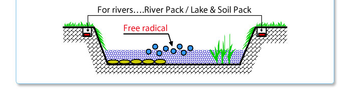 The water quality improvement device Lake & Soil Pack River Pack